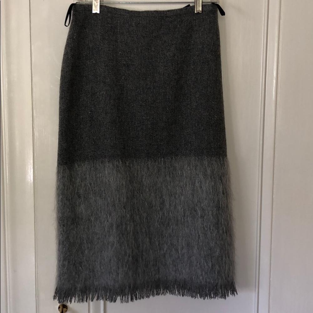 Knee-length Wool Skirt